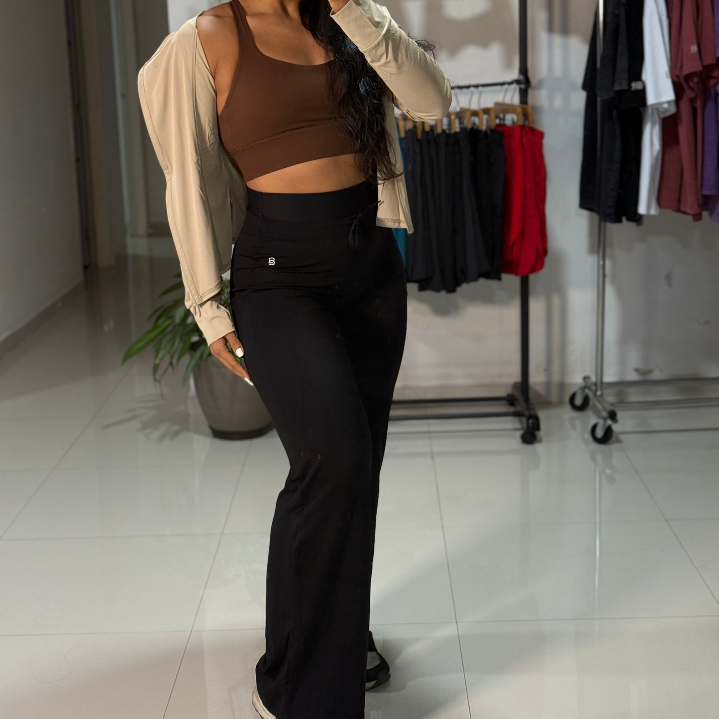 Wide leg sweat pant