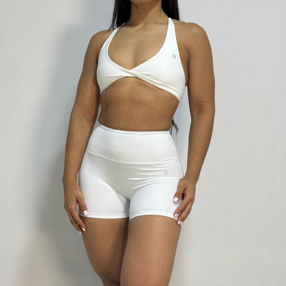 Conjuntos top tiritas cruzado + short