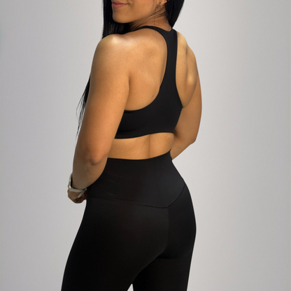 Conjunto top básico + licra larga pegada